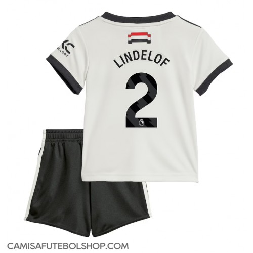 Camisa de time de futebol Manchester United Victor Lindelof #2 Replicas 3º Equipamento Infantil 2024-25 Manga Curta (+ Calças curtas)